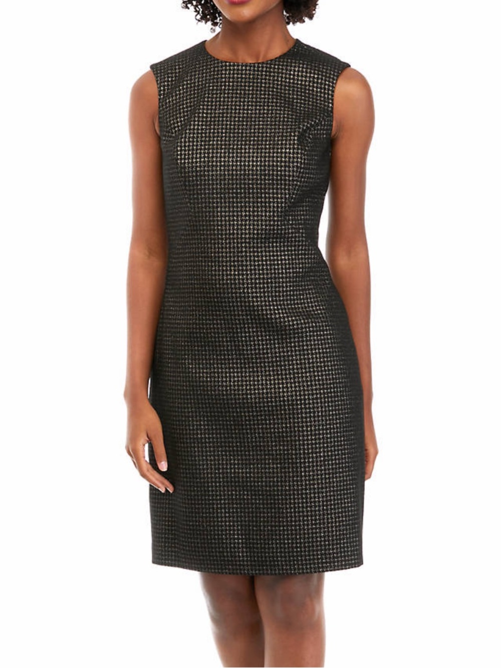 The Limited Women’s Metallic Houndstooth Sheath Dress
